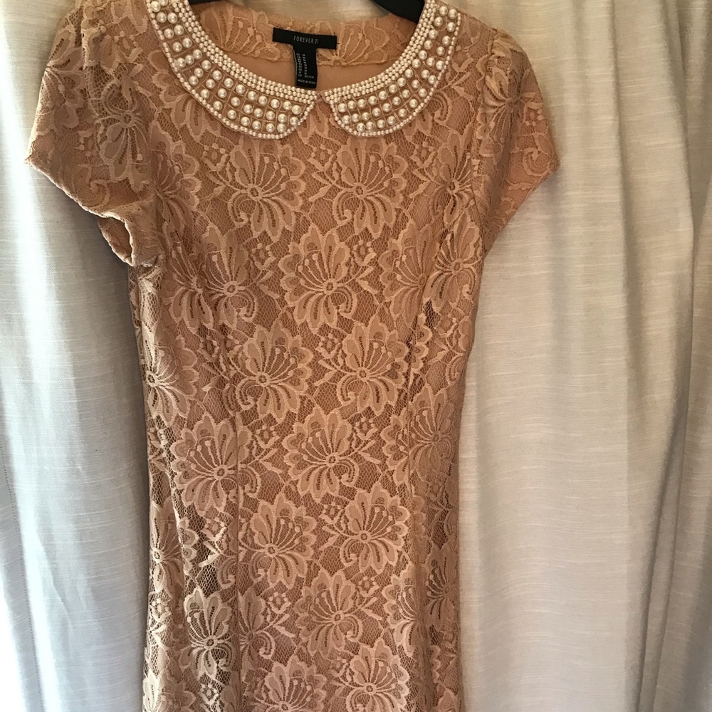 Forever 21 light pink/tan mini dress S/M